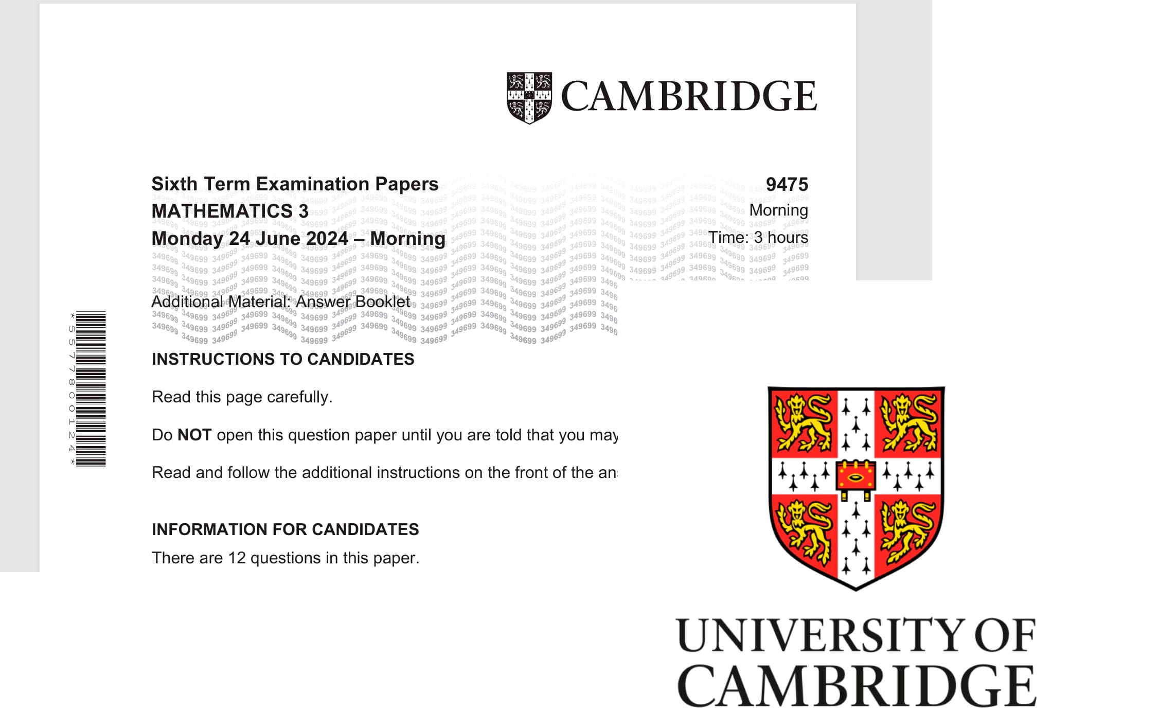  Bài thi STEP, cánh cửa vào Đại học Cambridge